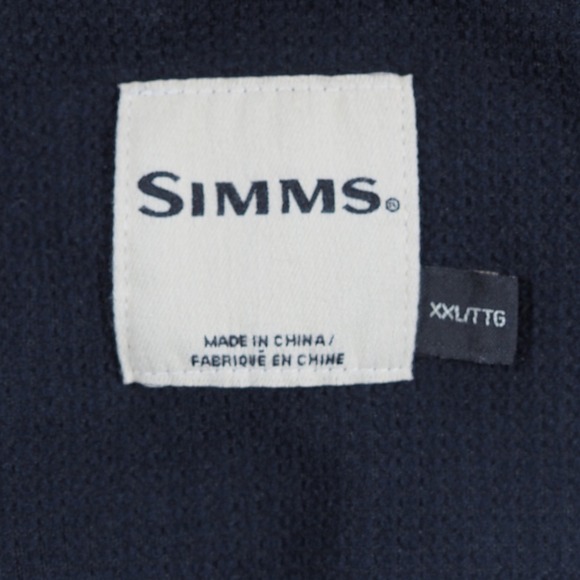 Simms Mens XXL Brown Plaid Waffle Lined Long Sleeve Button Down Fishing Shirt - Picture 3 of 9